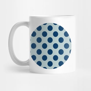 Lunares Azul Marino Fondo Azul Claro Estilo Flamenco Mug